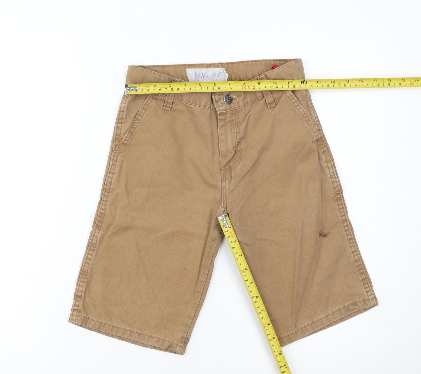 Wrangler Boys Beige Cargo Shorts 10 Years Regular Fit 100% Cotton