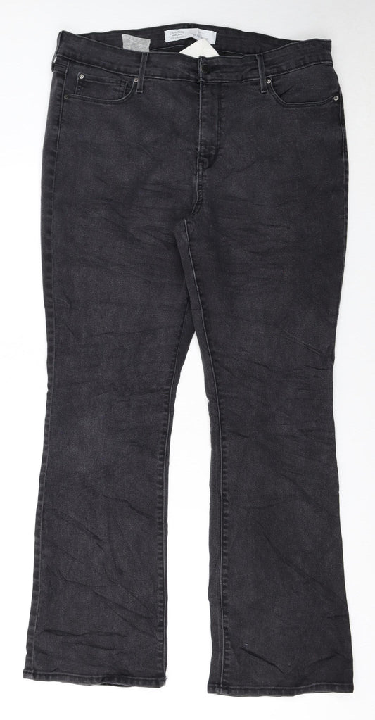 Levi Strauss Women's Black Bootcut Mid Rise Jeans Size 18