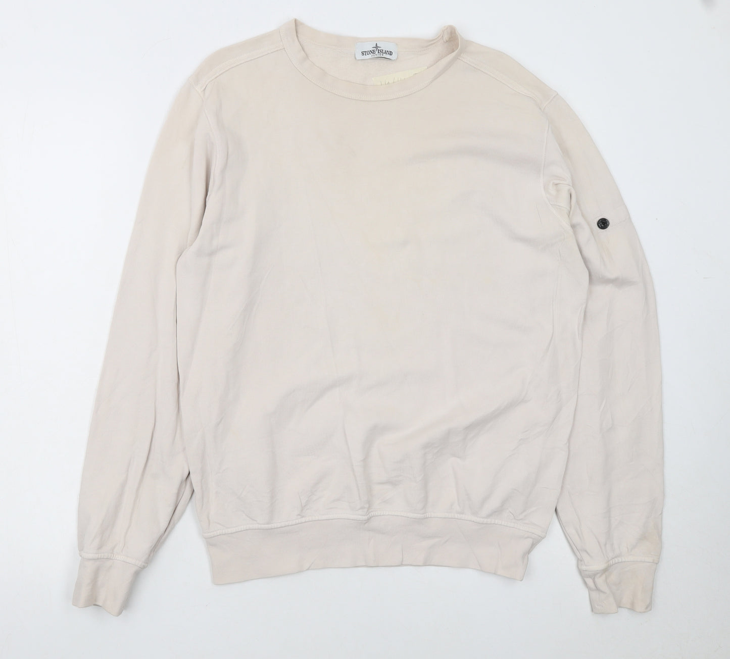 Stone Island Junior Boys Beige Cotton Crew Neck Sweatshirt 14 Years