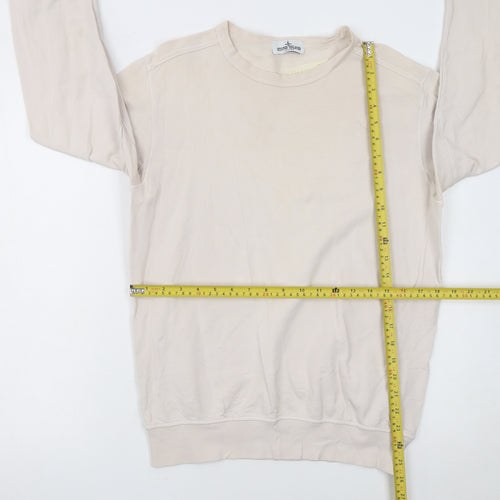Stone Island Junior Boys Beige Cotton Crew Neck Sweatshirt 14 Years