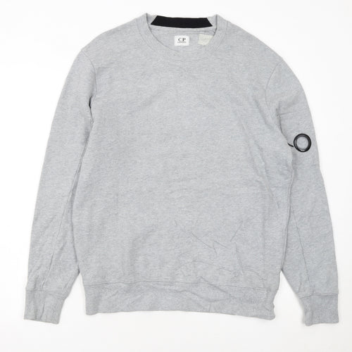 C.P. Company Men's Grey Cotton Pullover Sweatshirt M Regular Fit