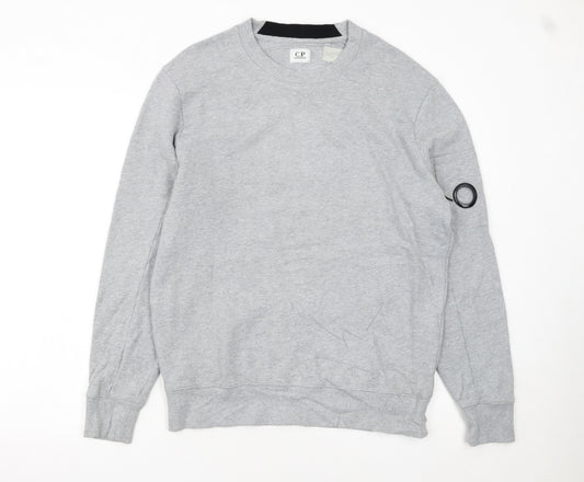 C.P. Company Men's Grey Cotton Pullover Sweatshirt M Regular Fit