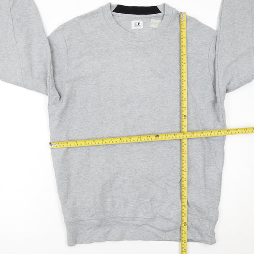 C.P. Company Men's Grey Cotton Pullover Sweatshirt M Regular Fit