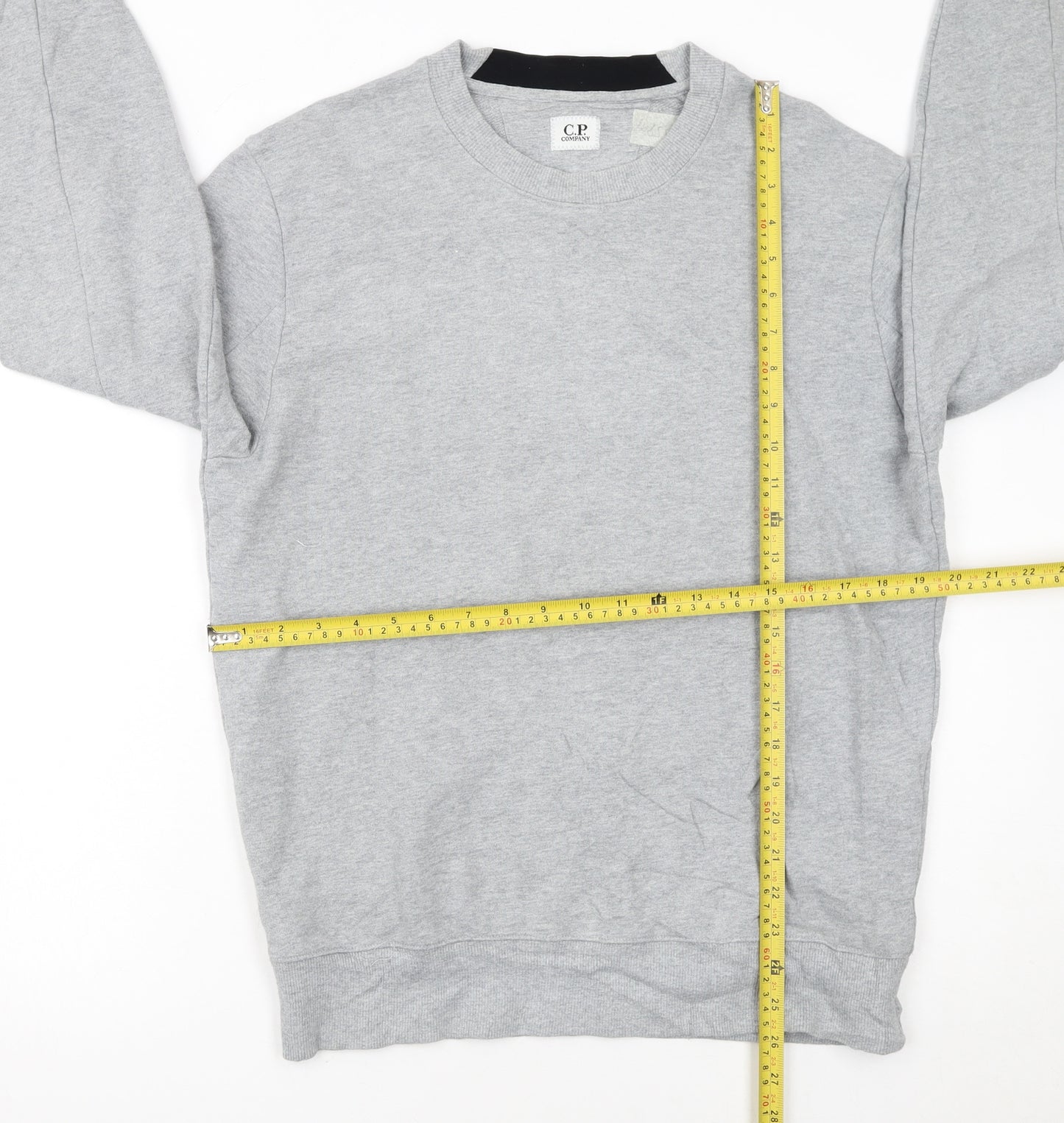C.P. Company Men's Grey Cotton Pullover Sweatshirt M Regular Fit