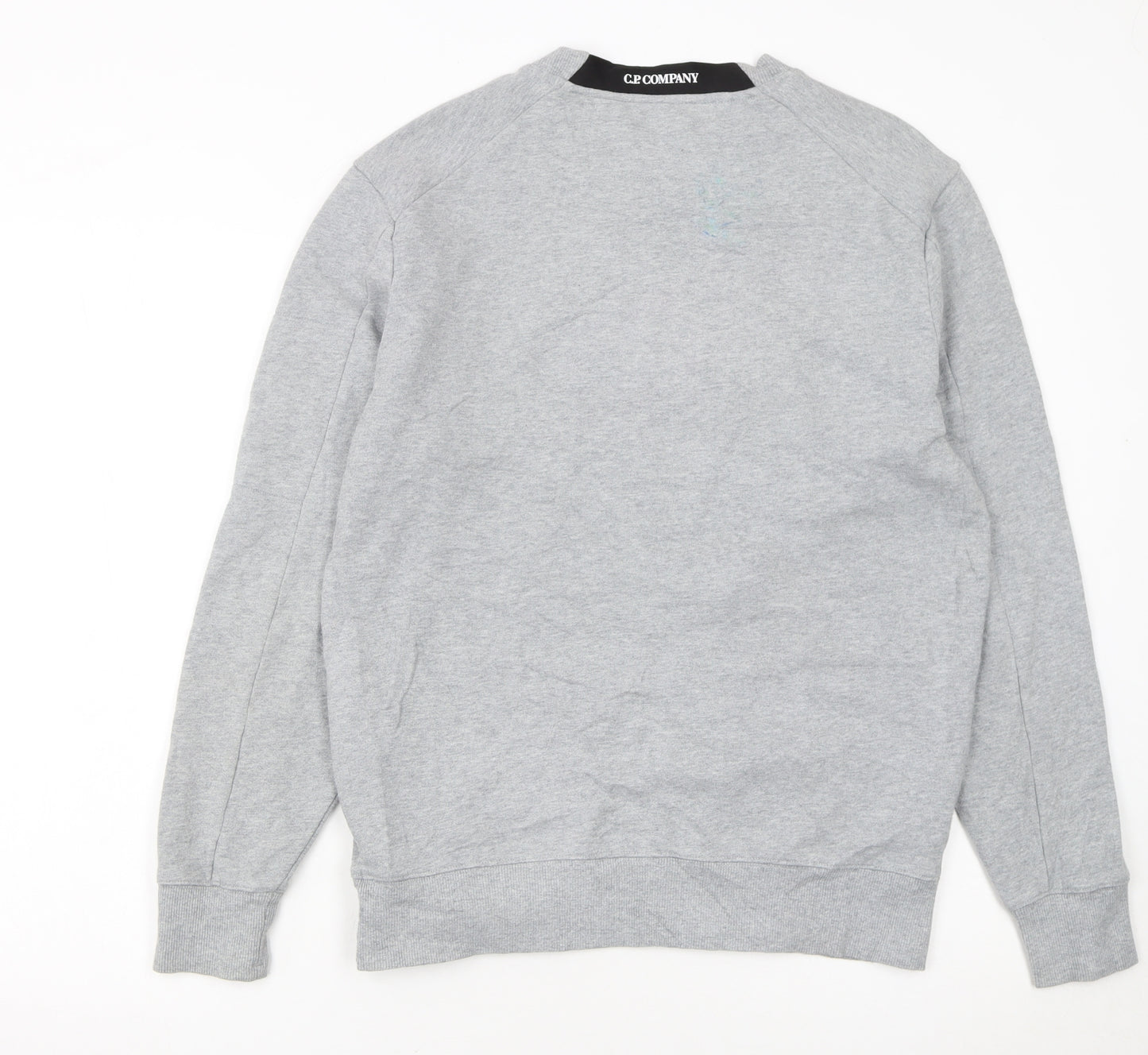 C.P. Company Men's Grey Cotton Pullover Sweatshirt M Regular Fit
