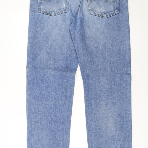 Lee Men's Blue Regular Fit Straight Leg Denim Jeans 34x32