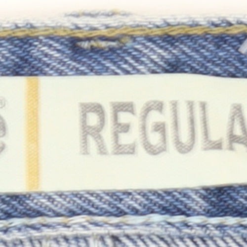 Lee Men's Blue Regular Fit Straight Leg Denim Jeans 34x32