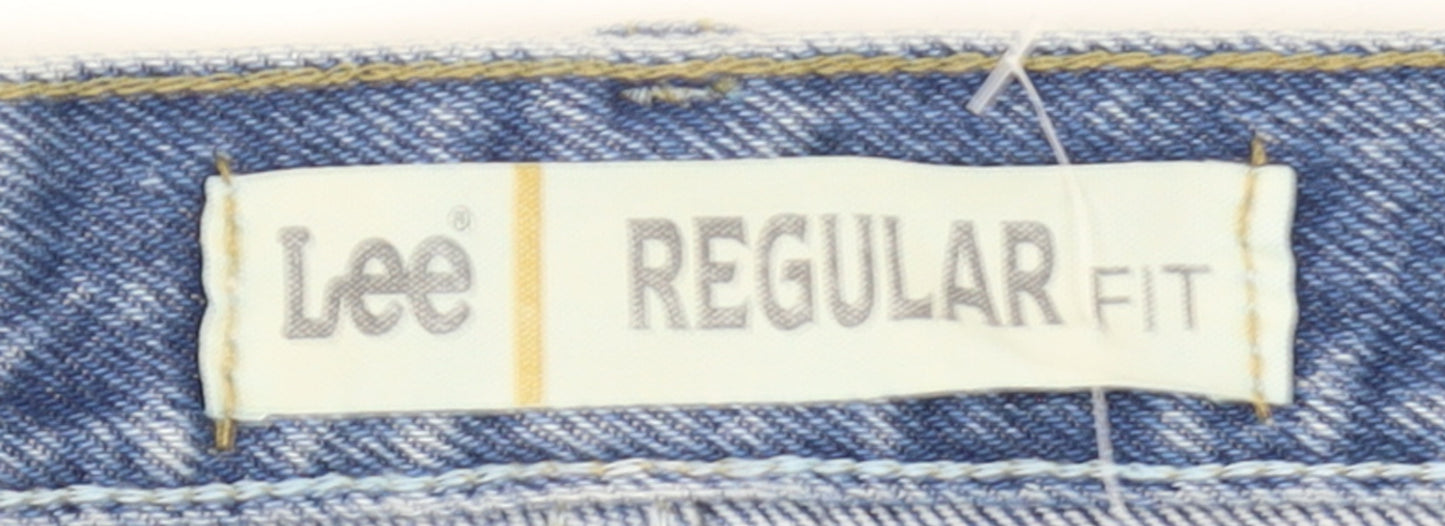 Lee Men's Blue Regular Fit Straight Leg Denim Jeans 34x32
