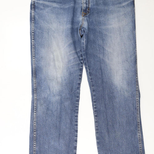 Wrangler Mens Blue Straight Denim Jeans W36 L30 Texas Stretch