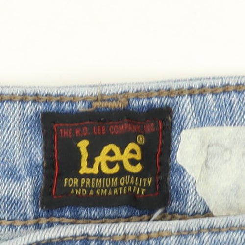 Lee Women's Blue Flared Denim Jeans Size 18 Petite Mid Rise