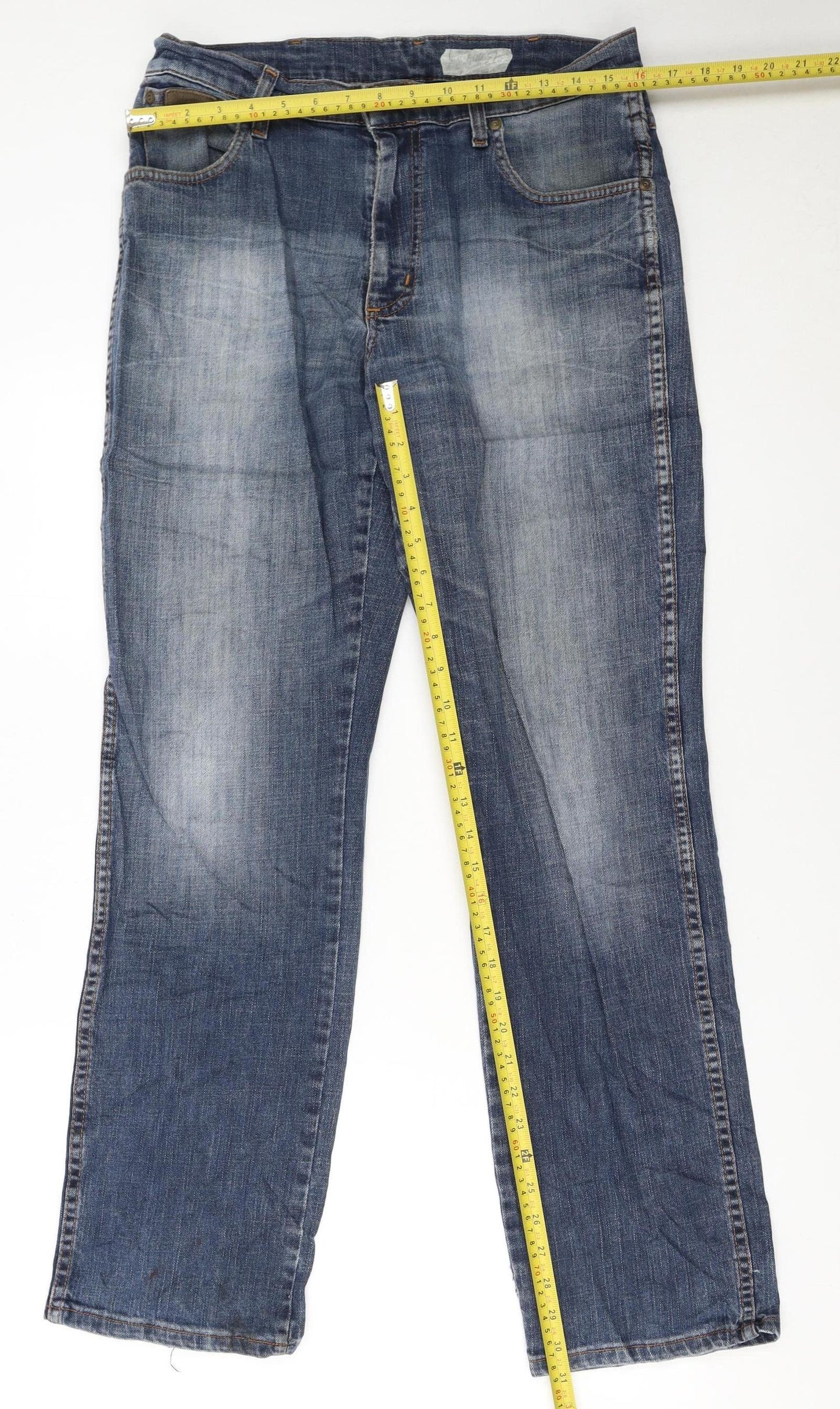 Wrangler Men's Blue Texas Stretch Straight Jeans W33 L32