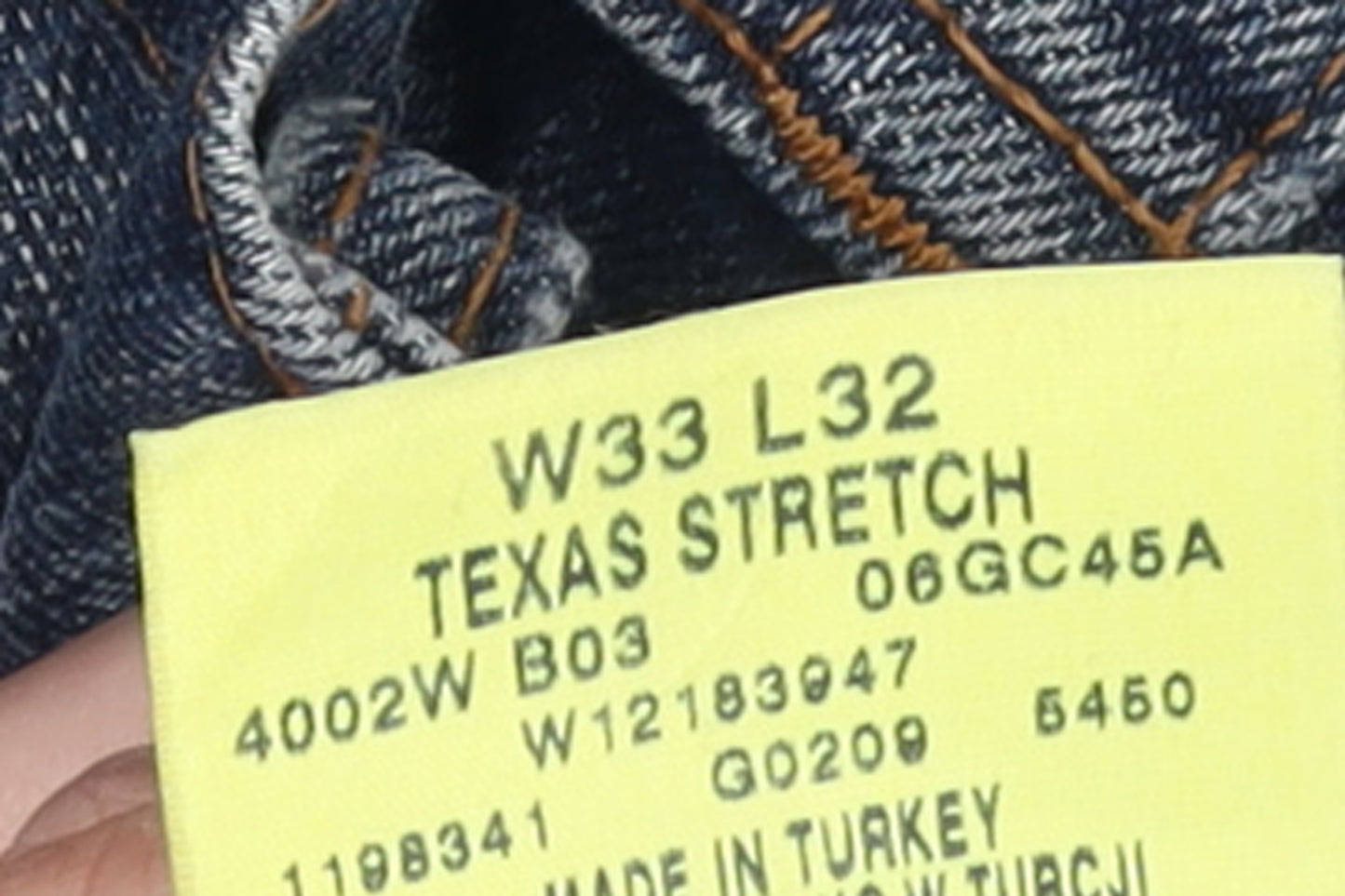Wrangler Men's Blue Texas Stretch Straight Jeans W33 L32