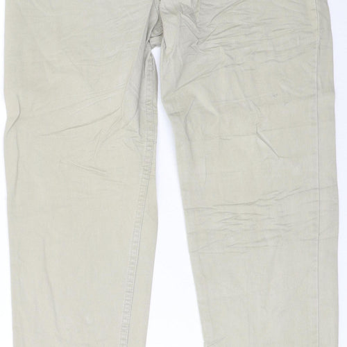 Lee Womens Beige High Rise Virginia Straight Fit Jeans Size 14