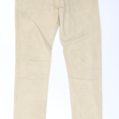 Carhartt Men's Beige Rebel Slim Fit Straight Jeans 33x32