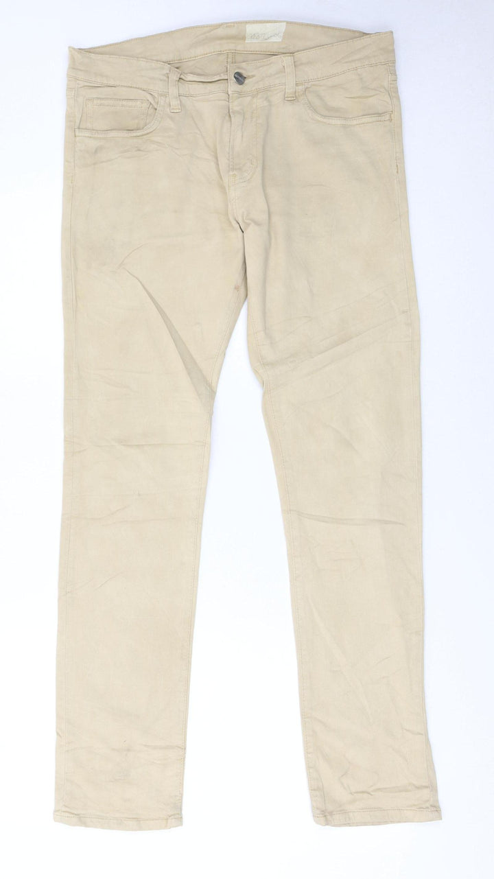 Carhartt Men's Beige Rebel Slim Fit Straight Jeans 33x32