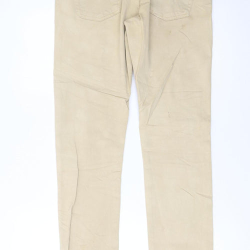 Carhartt Men's Beige Rebel Slim Fit Straight Jeans 33x32