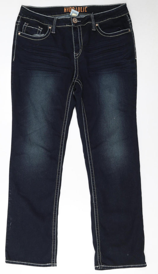 Hydraulic Women's Blue Straight Leg Stretch Jeans Size 16