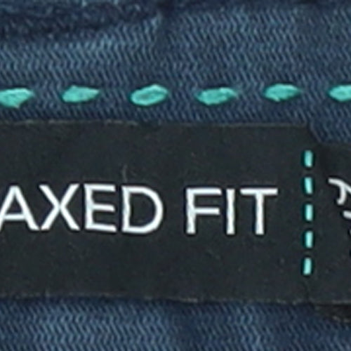 Lee Women’s Blue Relaxed Fit Chino Trousers Size 18 Cotton Blend