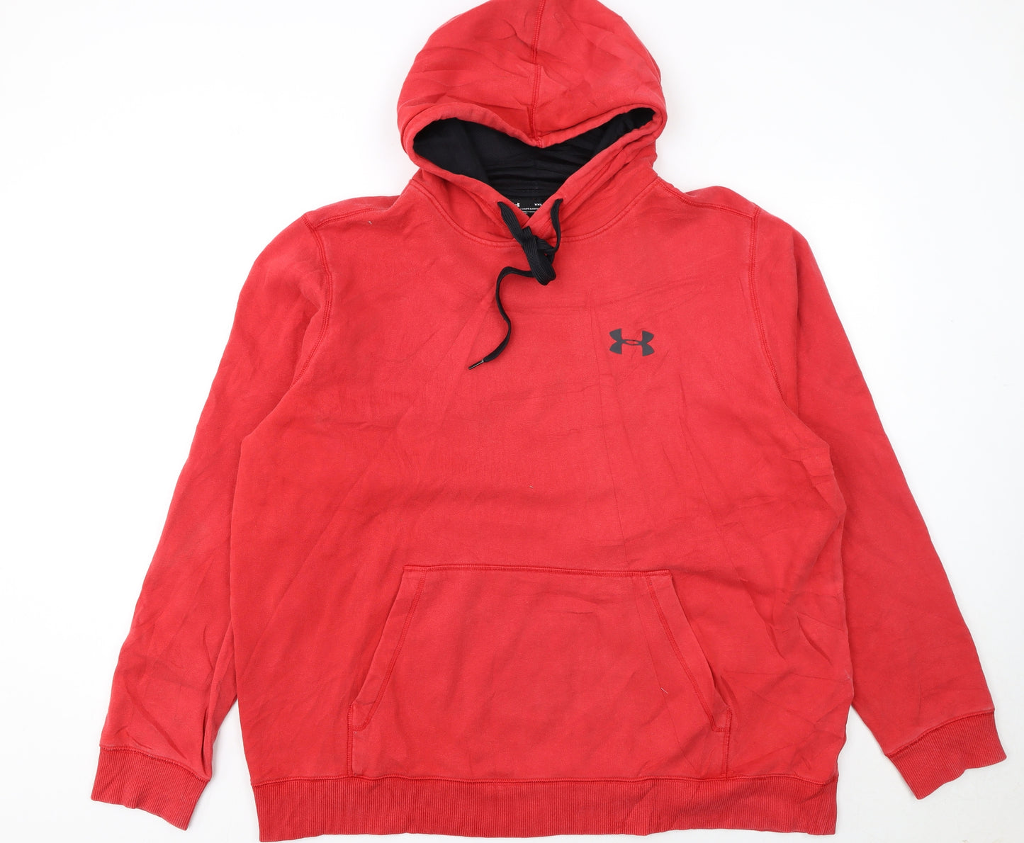 Under Armour Mens Red 2XL Pullover Hoodie ColdGear Fleece