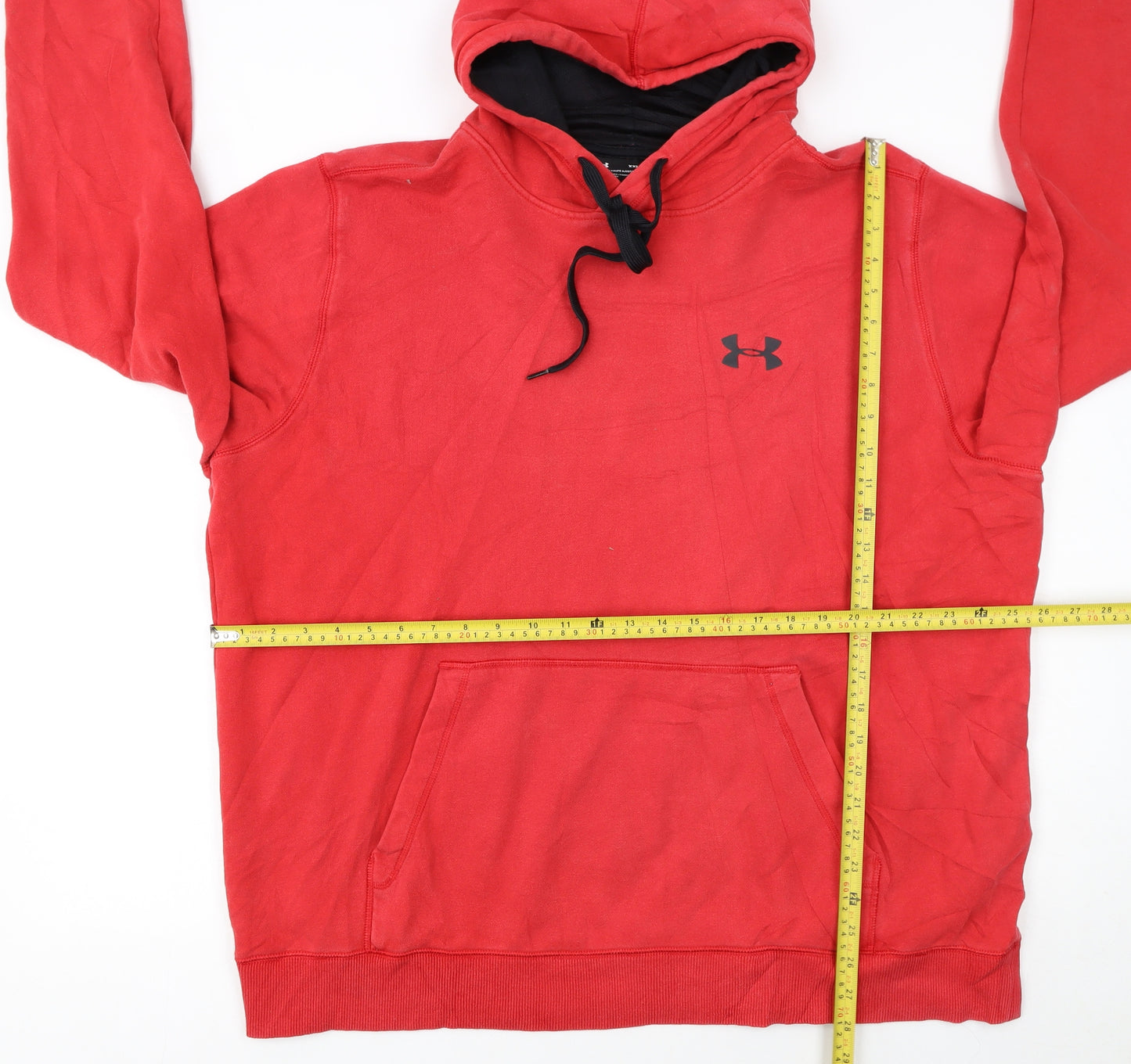 Under Armour Mens Red 2XL Pullover Hoodie ColdGear Fleece