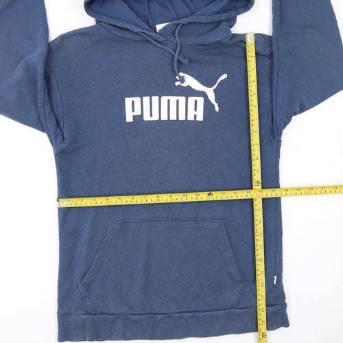 Puma Men Blue XS Pullover Hoodie Sports Fleece Sweatshirt