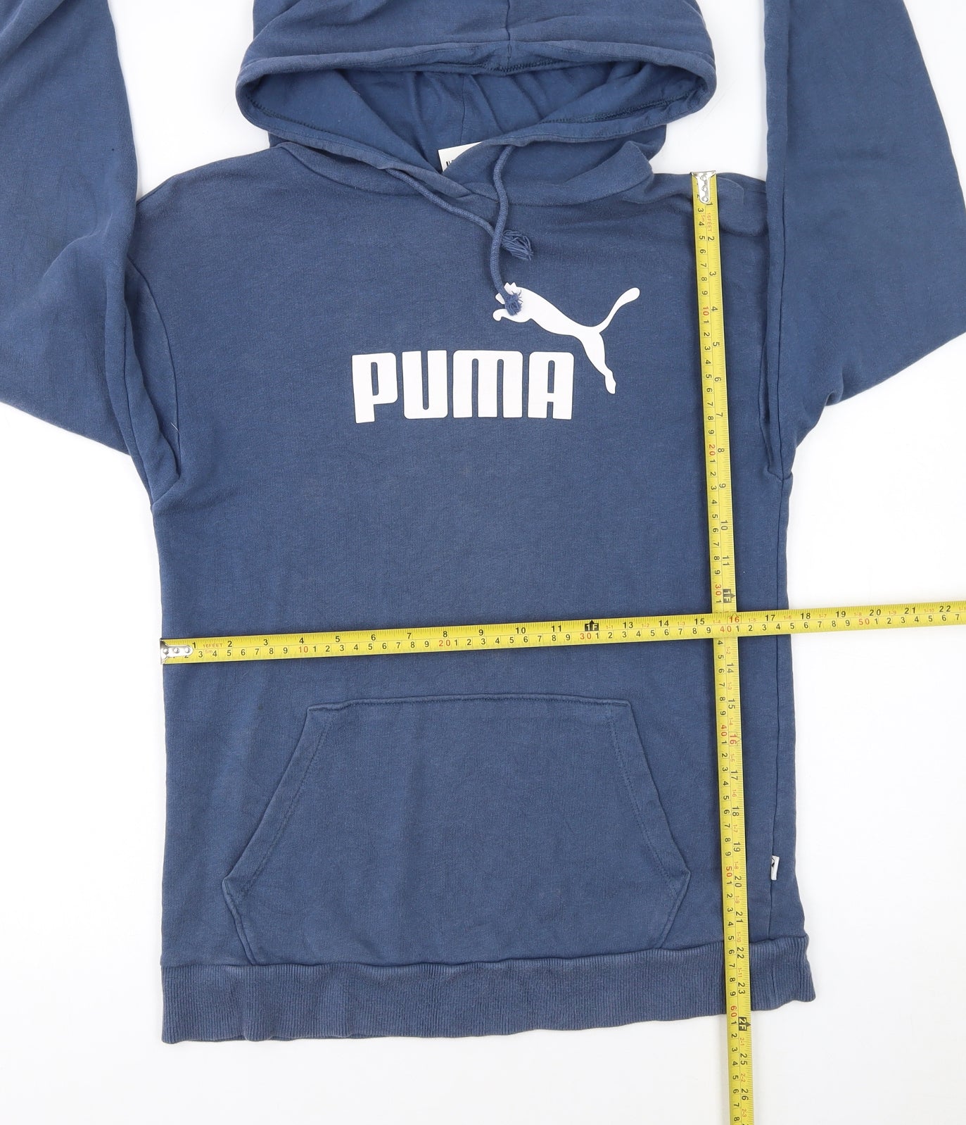 Puma Men Blue XS Pullover Hoodie Sports Fleece Sweatshirt