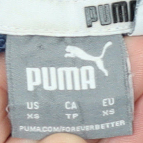 Puma Men Blue XS Pullover Hoodie Sports Fleece Sweatshirt