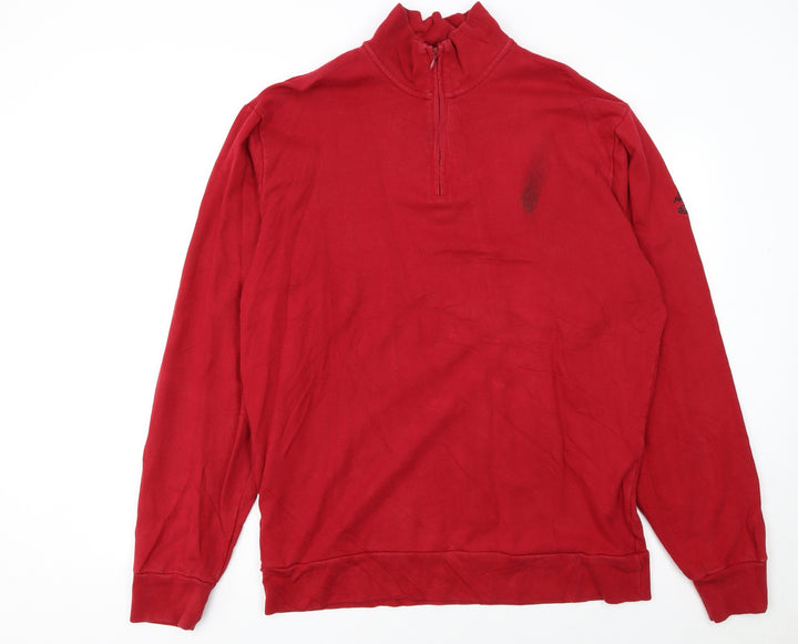 Ralph Lauren Polo Golf Men Red 1/4 Zip Cotton Sweatshirt Size L