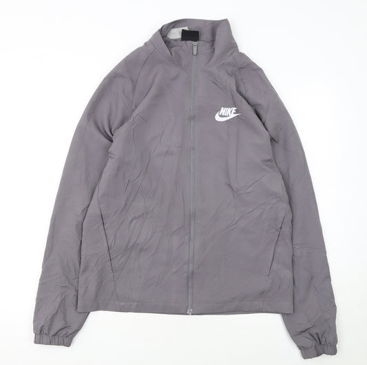 Nike Womens Grey M Track Jacket Lightweight Full Zip Activewear