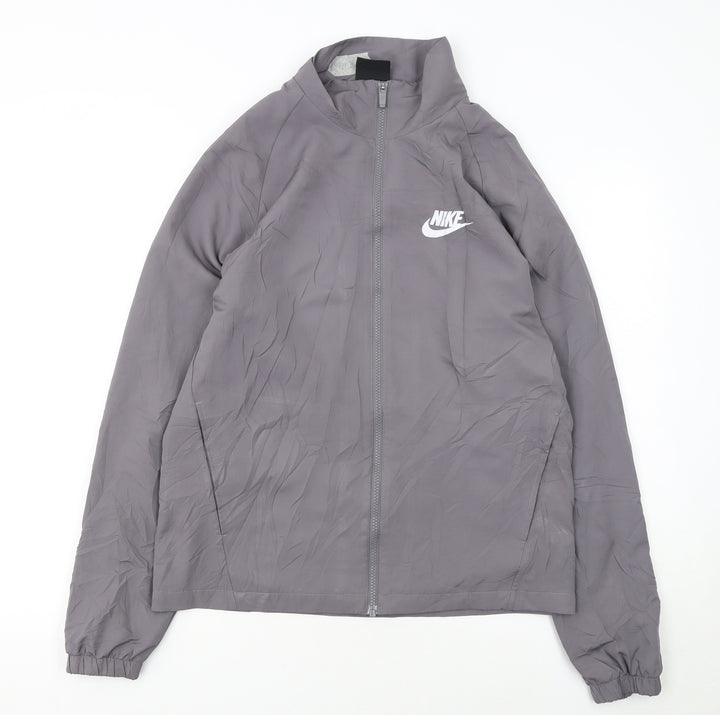 Nike Womens Grey M Track Jacket Lightweight Full Zip Activewear