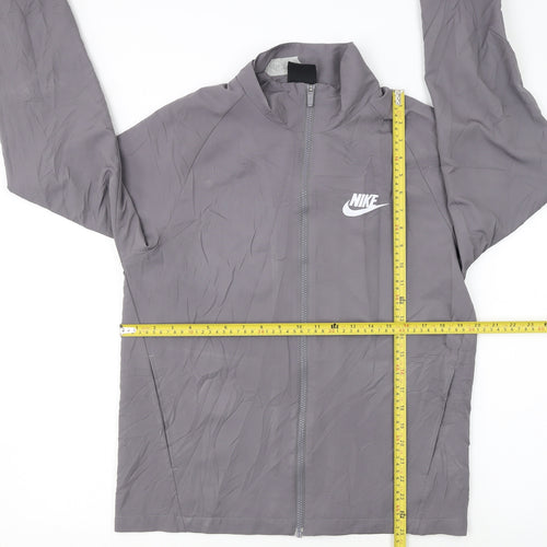 Nike Womens Grey M Track Jacket Lightweight Full Zip Activewear
