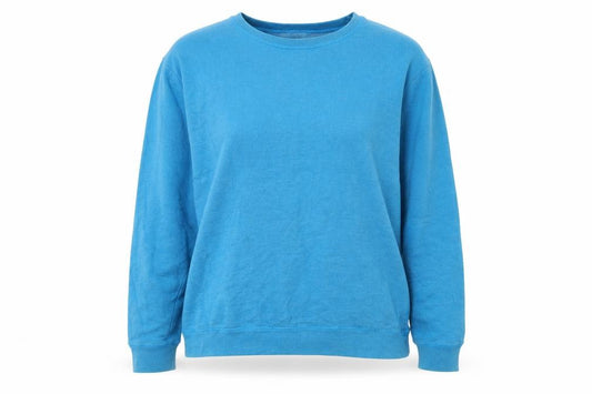 Front view of Hanes Premium Blue Pullover Sweatshirt Women XL Cotton Blend Casual