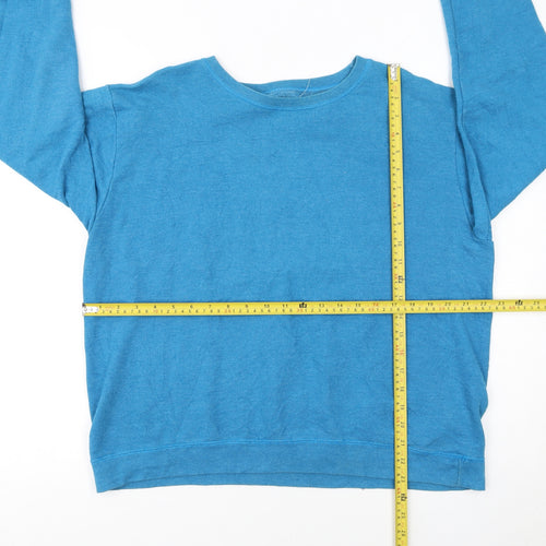 Hanes Premium Blue Pullover Sweatshirt Women XL Cotton Blend Casual