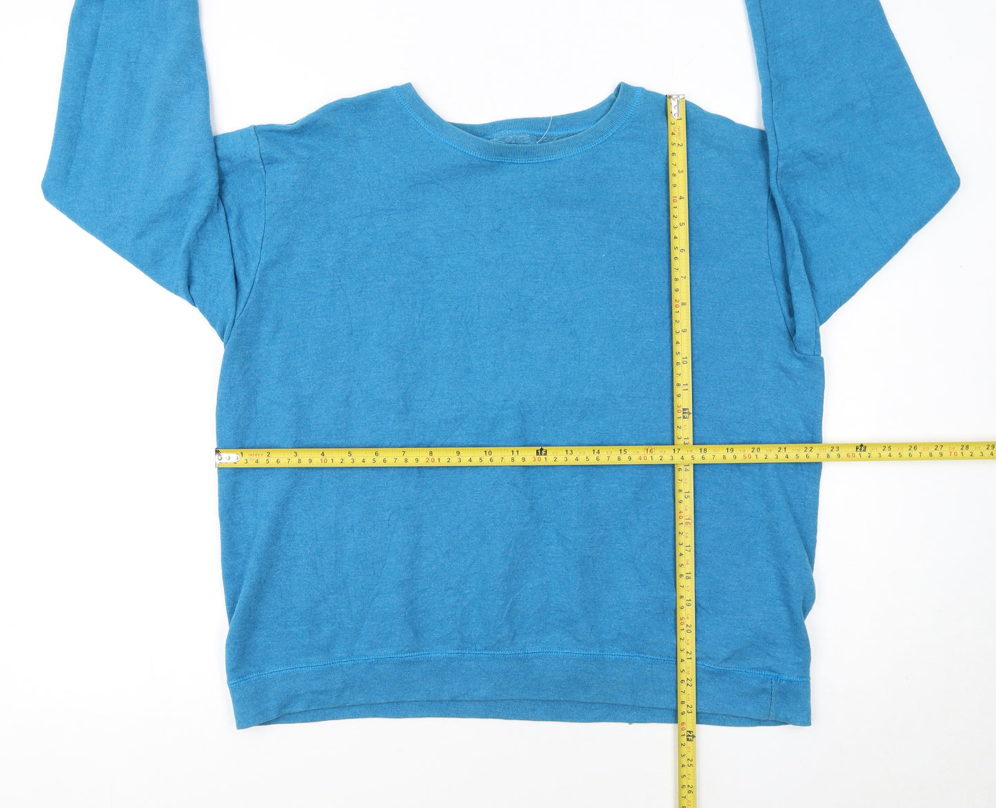 Hanes Premium Blue Pullover Sweatshirt Women XL Cotton Blend Casual