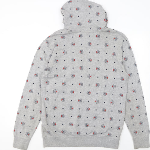 Reebok Classic Men's Grey Pullover Hoodie M Graphic Print Sportswear