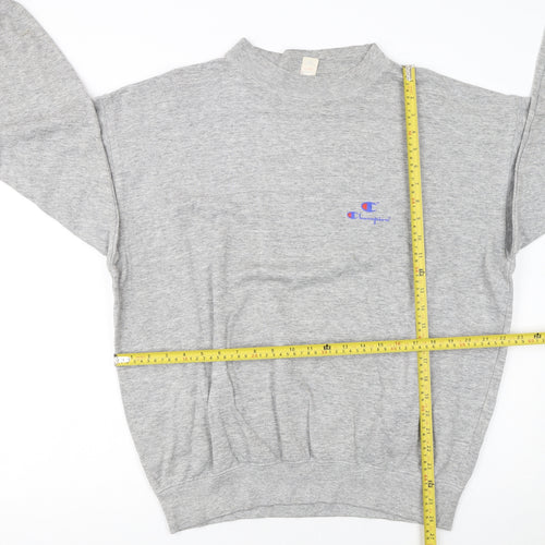 Champion Men's Grey XL Pullover Sweatshirt Logo Vintage