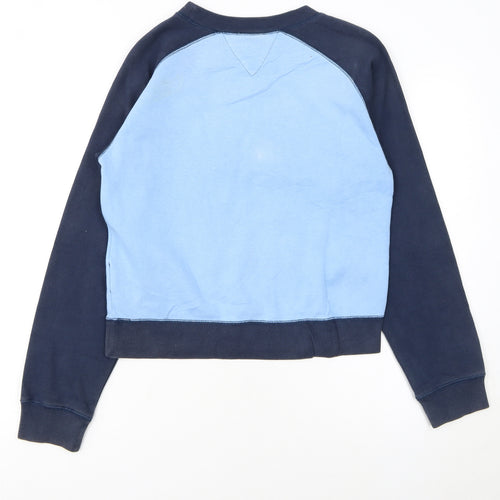 Nike Girls Blue Pullover Sweatshirt M 12 Years Logo Crew Neck Jumper