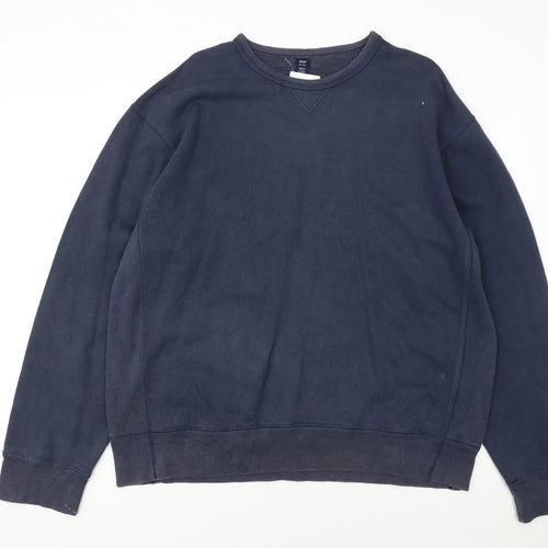 GAP Men’s Blue Pullover Sweatshirt XL Crew Neck Fleece