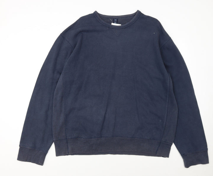 GAP Men’s Blue Pullover Sweatshirt XL Crew Neck Fleece
