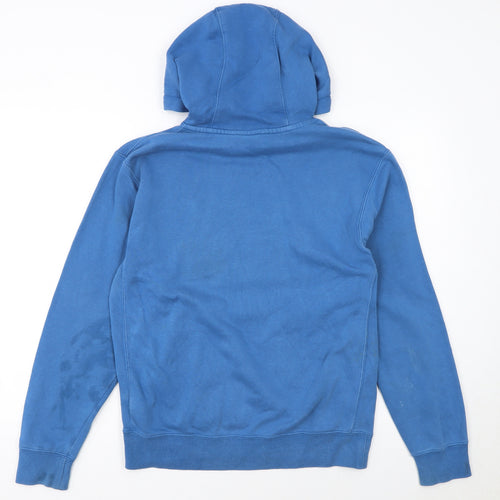 Nike Men's Blue Pullover Hoodie Size S Regular Fit Logo Design