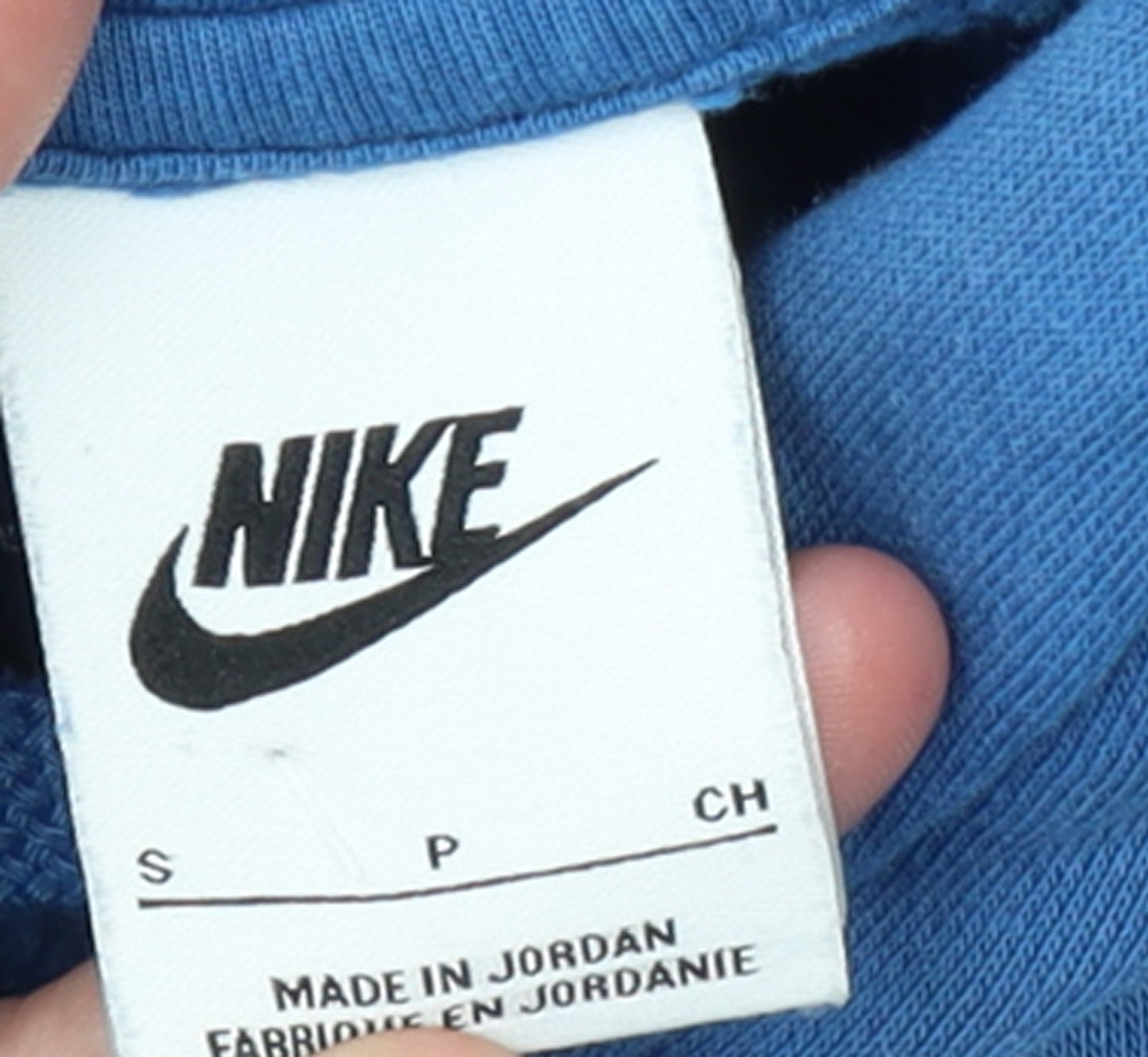 Nike Men's Blue Pullover Hoodie Size S Regular Fit Logo Design