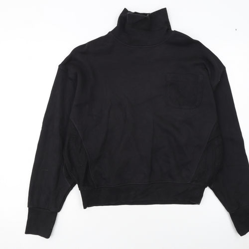 Reebok Women's Black Small Roll Neck Pullover Sweatshirt