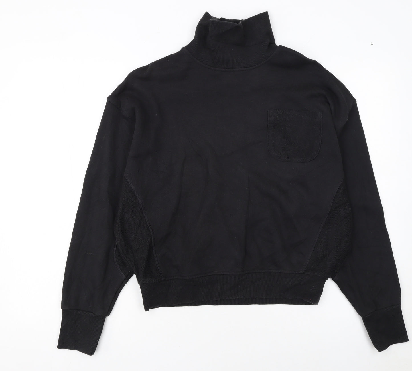 Reebok Women's Black Small Roll Neck Pullover Sweatshirt