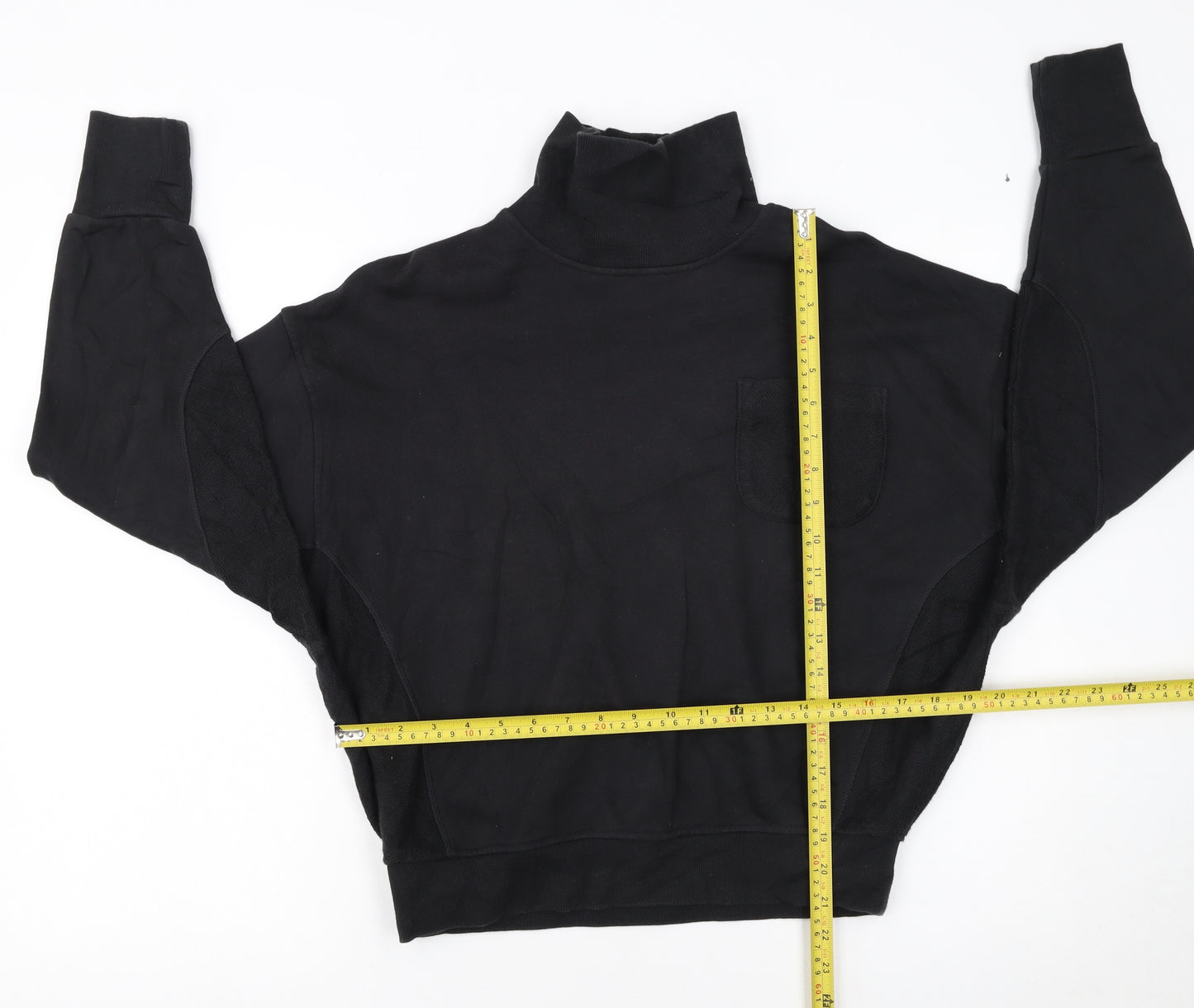 Reebok Women's Black Small Roll Neck Pullover Sweatshirt