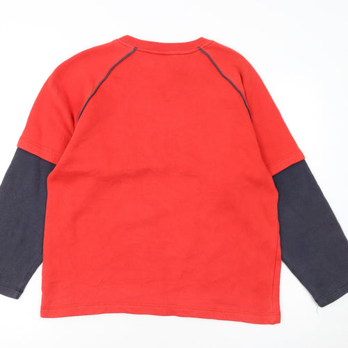 Adidas Boys Red Pullover Sweatshirt 14 Years Logo Athletic Fleece Top