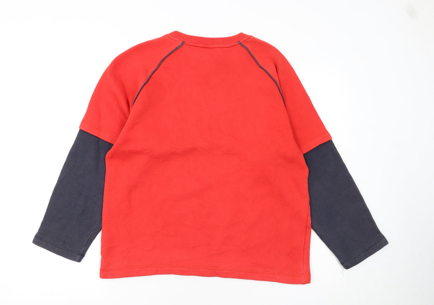 Adidas Boys Red Pullover Sweatshirt 14 Years Logo Athletic Fleece Top