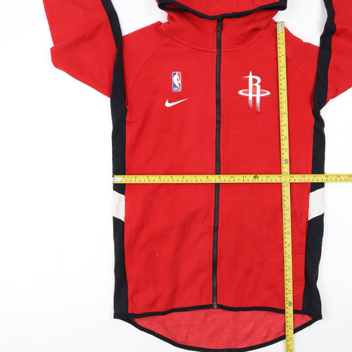 Nike Boys Red NBA Houston Rockets Full Zip Hoodie L 14/16 Dri-FIT
