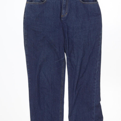 Jones New York Womens Blue Straight Mid Rise Stretch Petite Jeans Size 12P