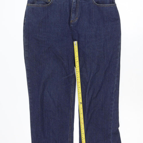 Jones New York Womens Blue Straight Mid Rise Stretch Petite Jeans Size 12P