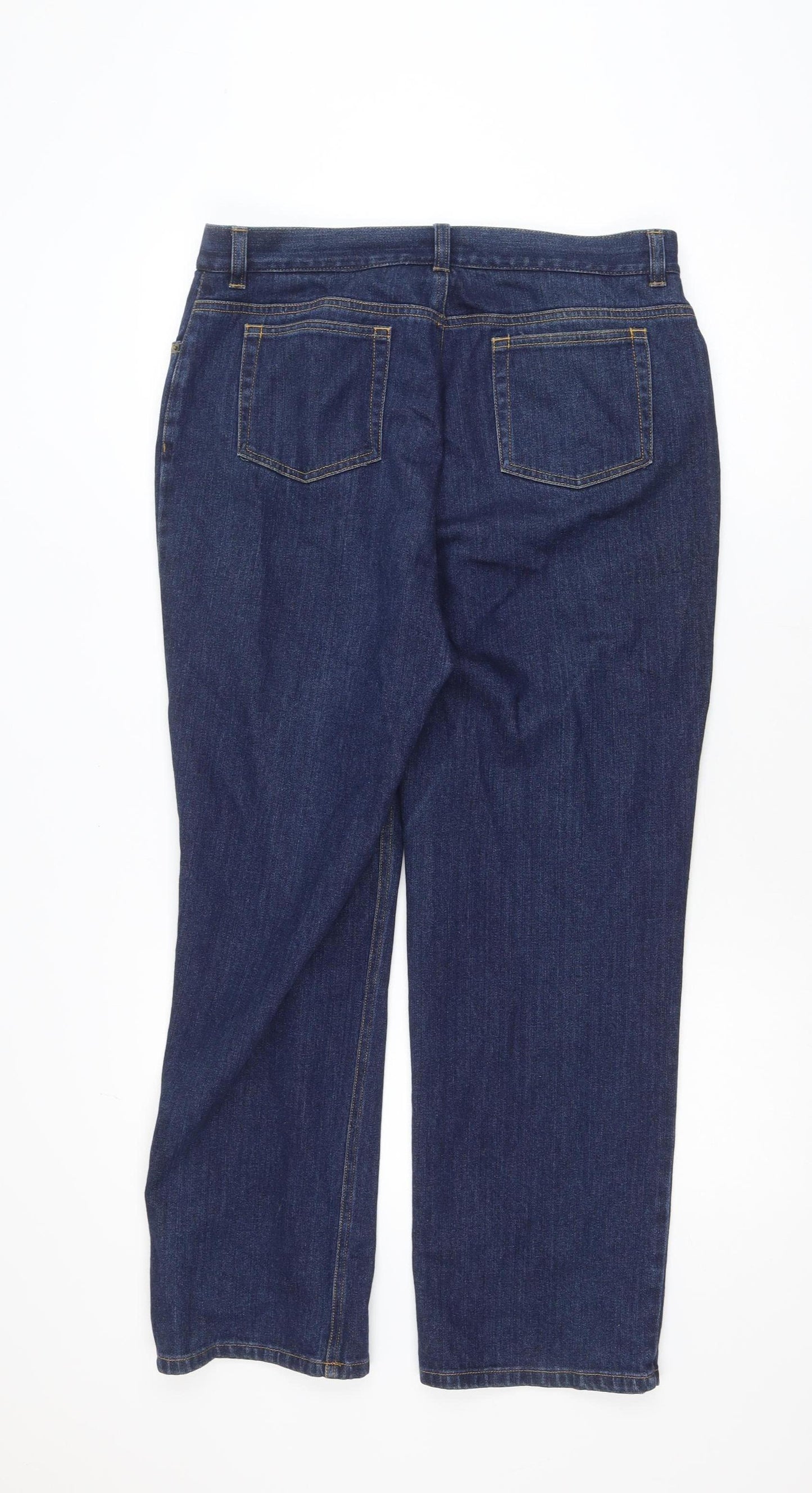 Jones New York Womens Blue Straight Mid Rise Stretch Petite Jeans Size 12P